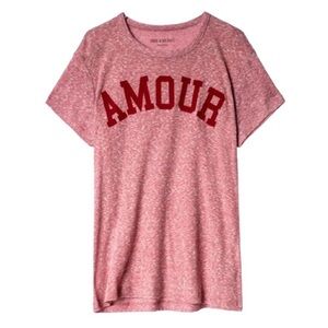 ZADIG & VOLTAIRE Walk AMOUR short sleeve Tee in Red size M cotton womens